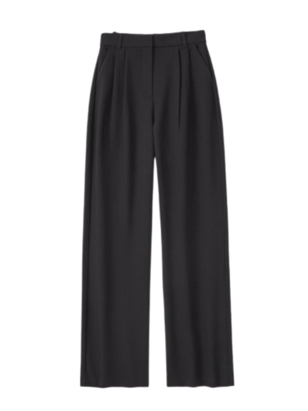 Abercrombie Curve Love Sloane Tailored Wide-Leg Pant - Size 26 - Black